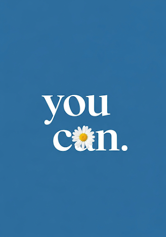 Motivational Daisy Blue