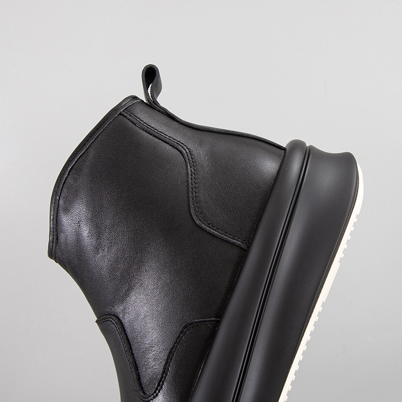 Herren Chelsea-Stiefel aus Rindsleder mit Plateau-Sohle