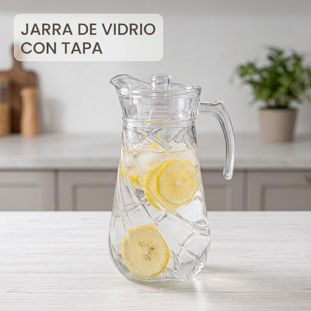 Jarra de vidrio labrada Onega Jug