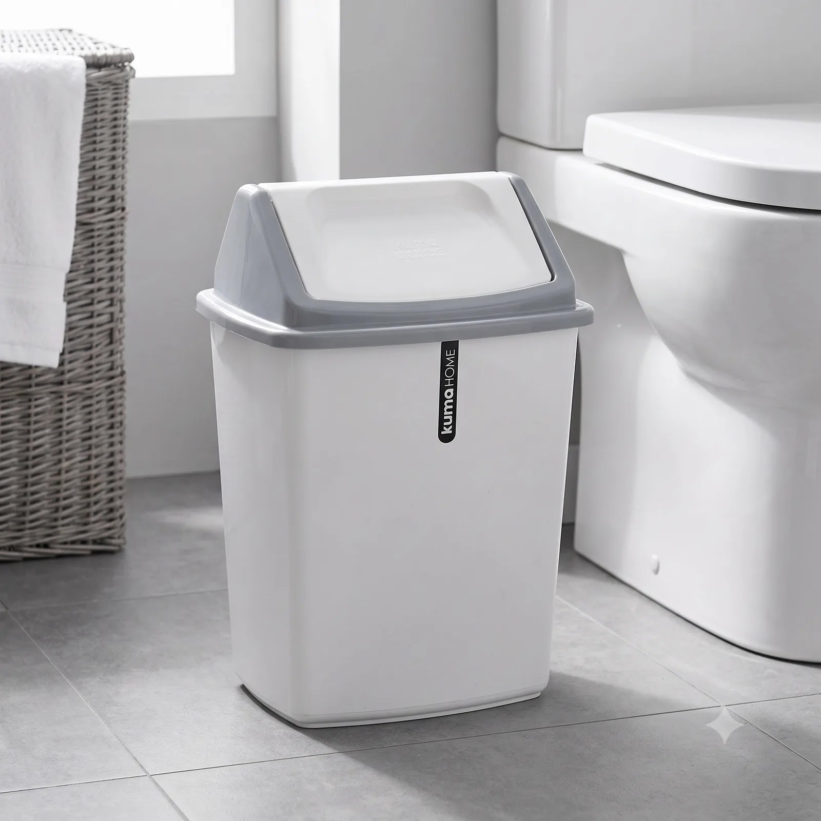 Recipiente De Residuo Vaivén Rectangular 12l Blanco