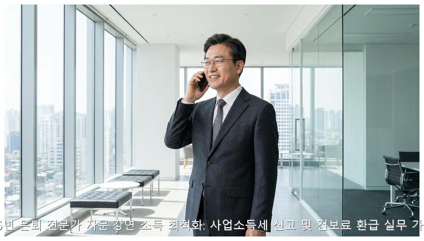 2026년 은퇴 전문가 자문·강연 소득 최적화: 사업소득세 신고 및 건보료 환급 실무 가이드 핵심 안내 및 분석 인포그래픽 (7)