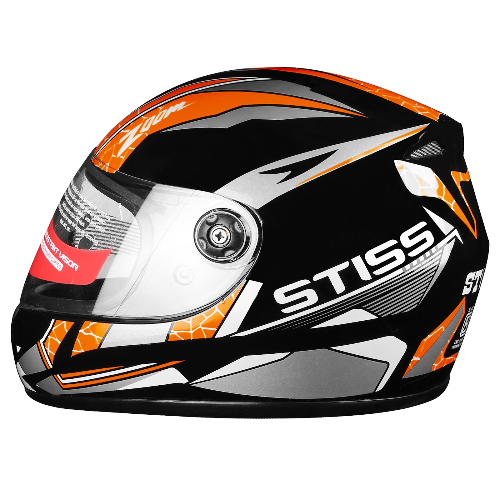 Side profile of the helmet showing aerodynamic shape