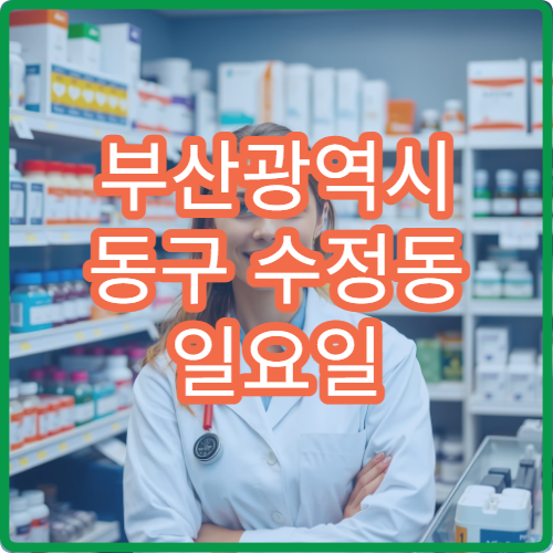 부산광역시 동구 수정동 일요일 당번 약국 위치