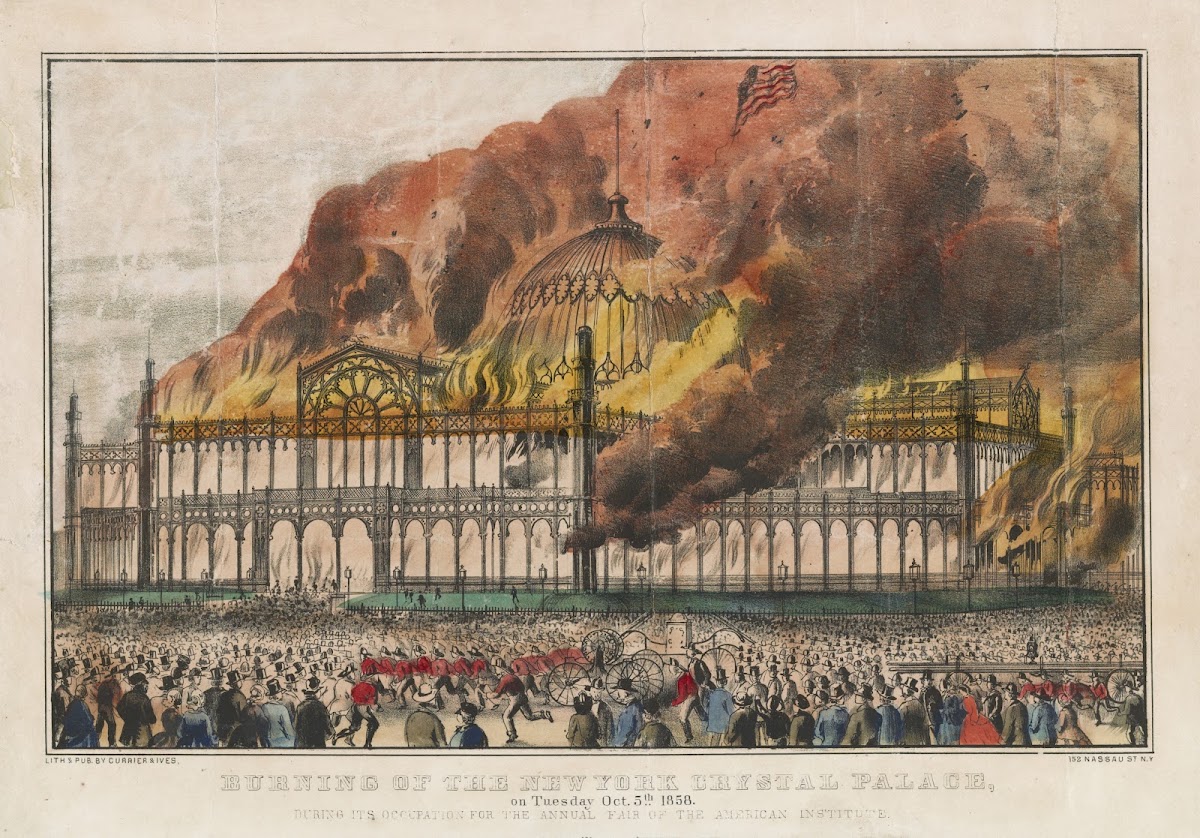 Burning of the New York Crystal Palace on Tuesday Oct 5th 1858 1858