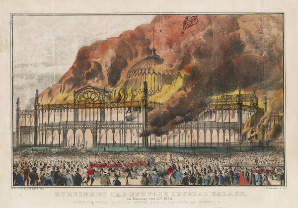Burning of the New York Crystal Palace on Tuesday Oct 5th 1858 1858