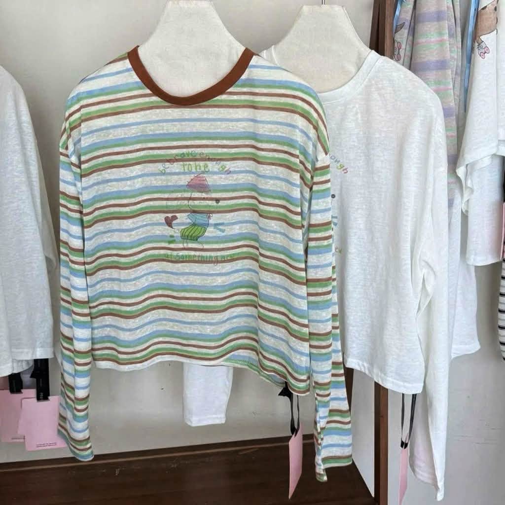 Áo thun dài tay in hình chú chó cầm trái tim XONXEN SHOP 6023 – Image 2