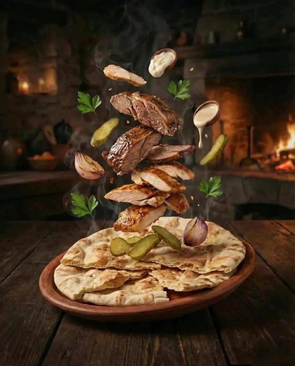 Fotografía hiperrealista de la gastronomía de Oriente Medio