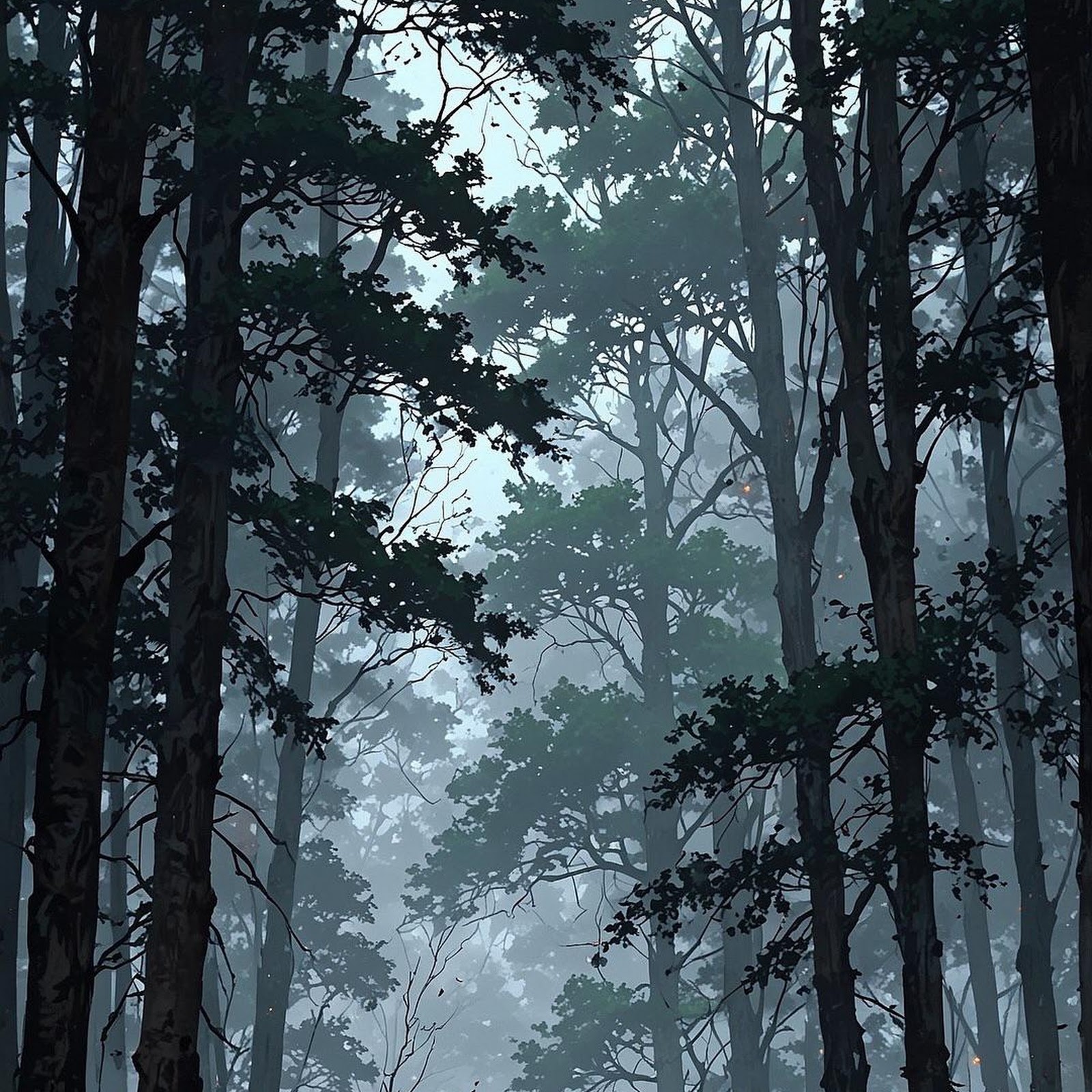 Download Wanderer in a Misty Forest Full HD iPhone