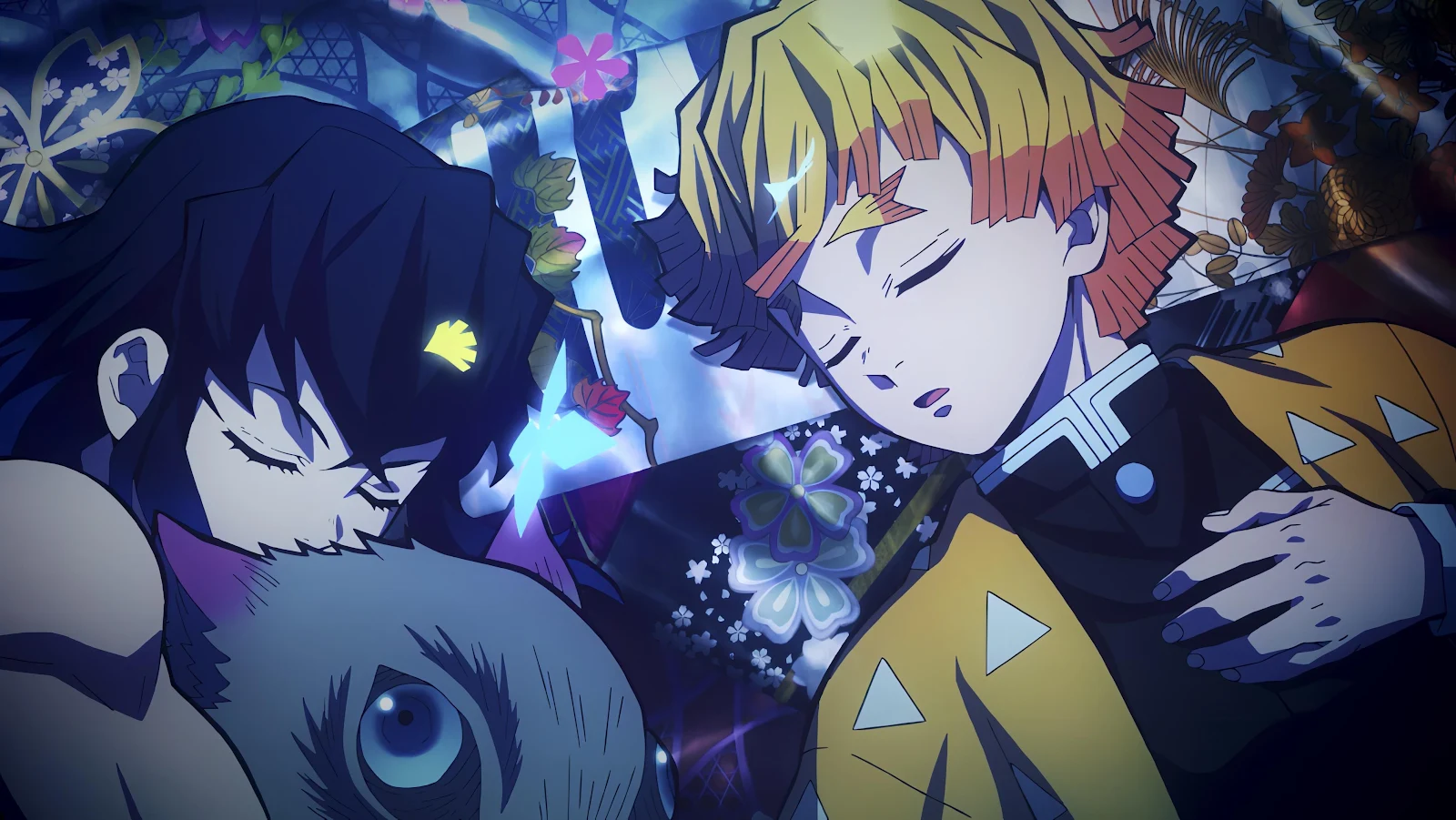 Demon Slayer Characters Sleeping Deeply - Anime Digital Illustration 4K Wallpaper (4131x2326)