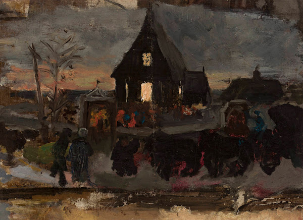 To the Advent dawn mass sketch