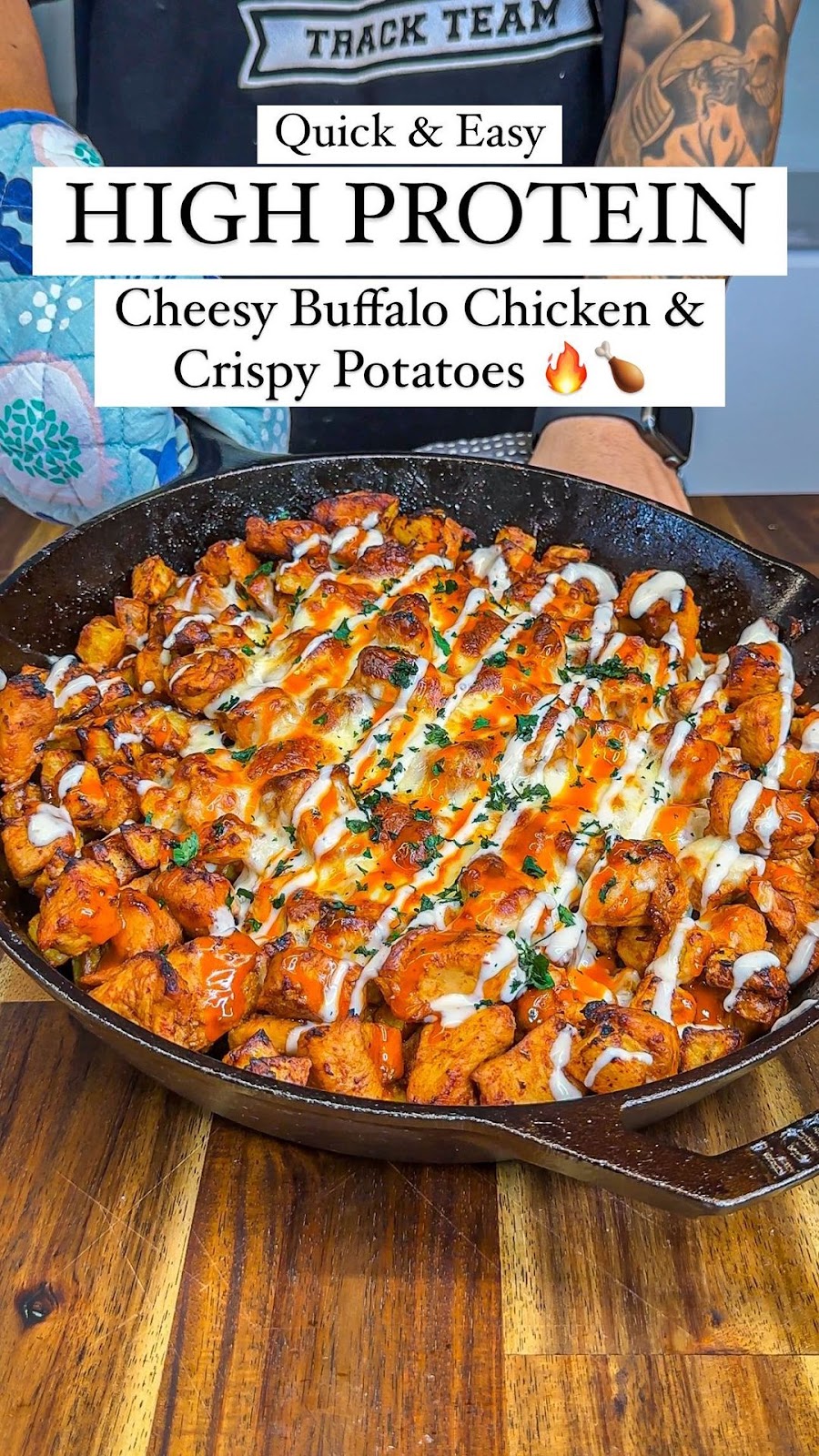 Cheesy Buffalo Chicken & Crispy Potatoes