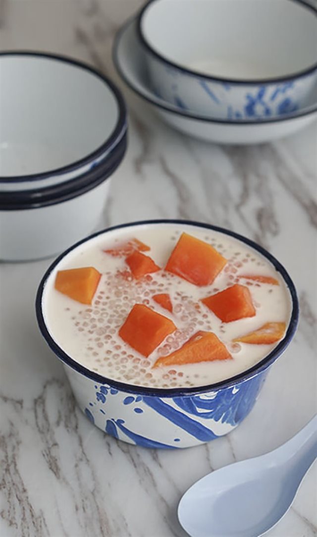 Chè Đu Đủ Cốt Dừa Bột Báng