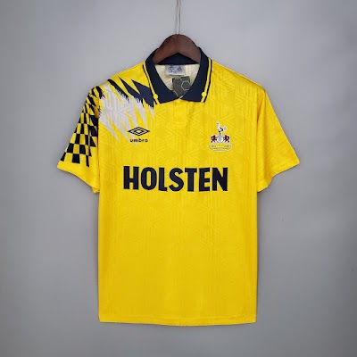 Retro 1992-94 Tottenham Visitante Yellow @lumorasports.jpeg