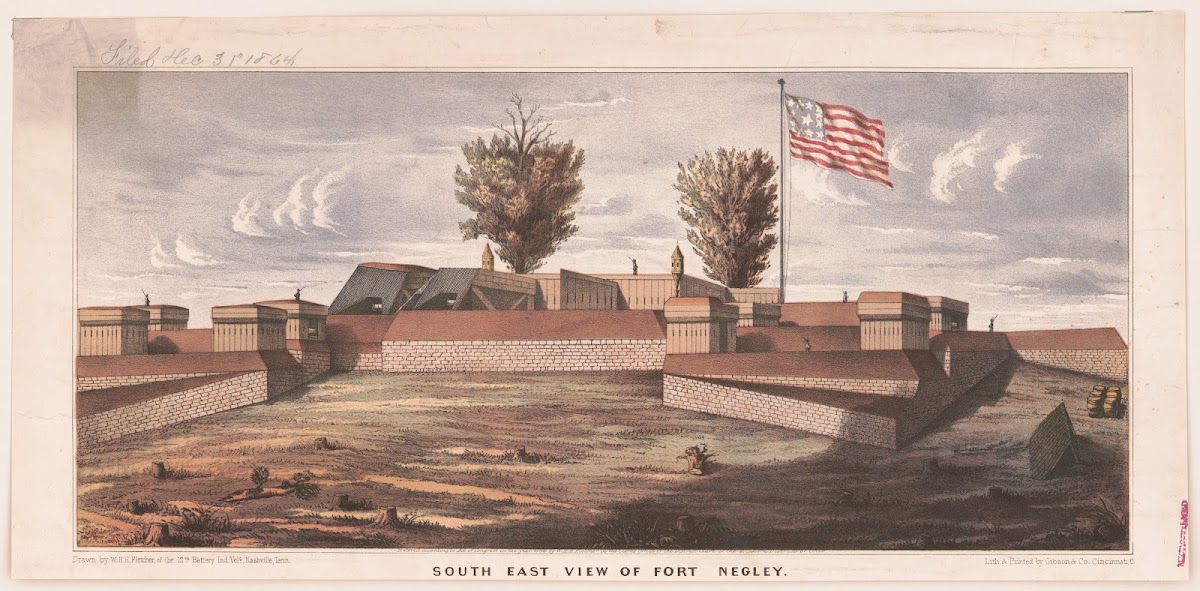 South east view of Fort Negley 1864