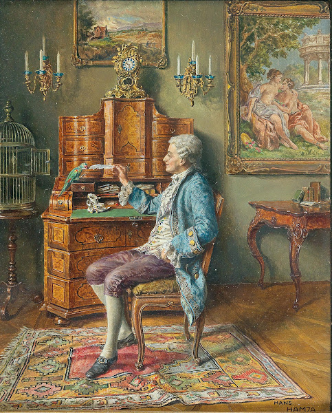 Interieur mit Papagei