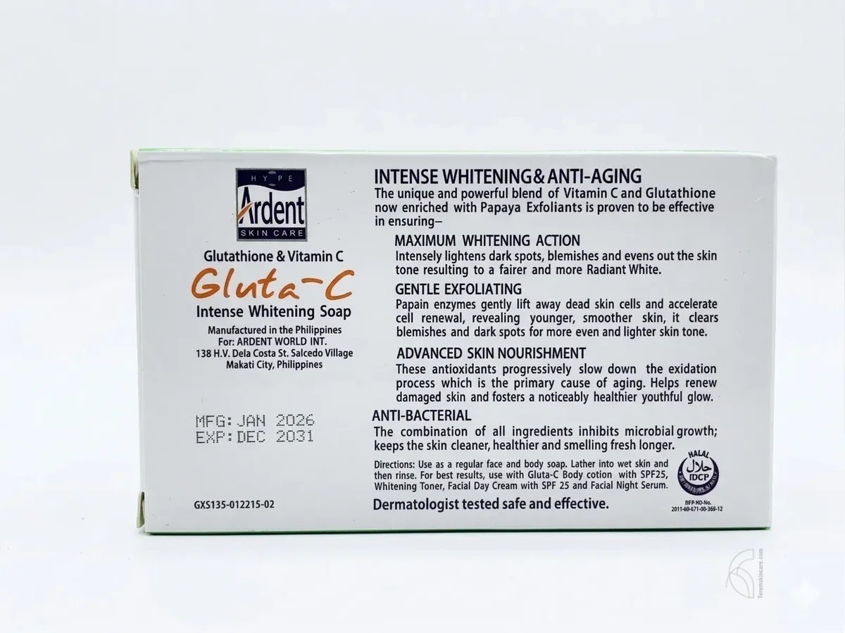 Gluta C Intensive Whitening Soap With Papaya & Carrot