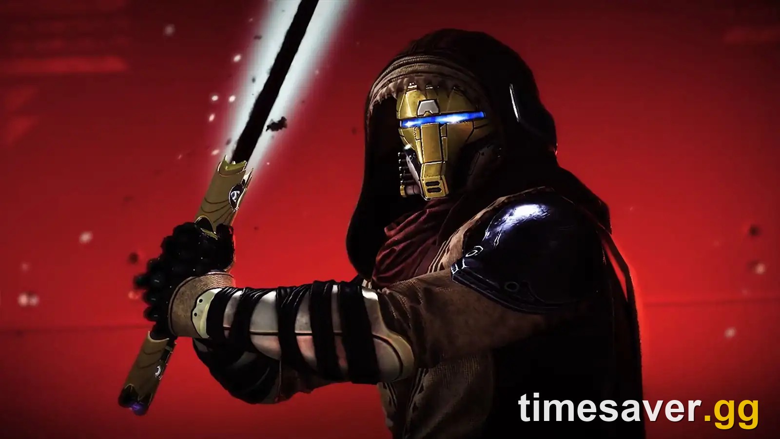 A Guardian wielding the Praxic Blade exotic sword in Destiny 2 Renegades combat