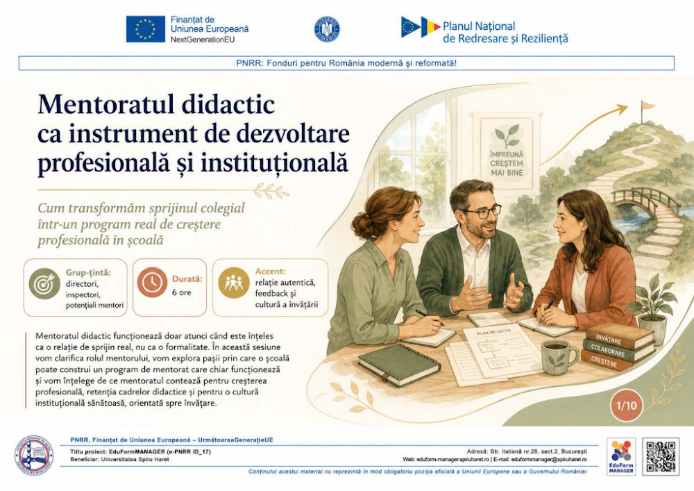 Coperta ghidului Mentoratul didactic