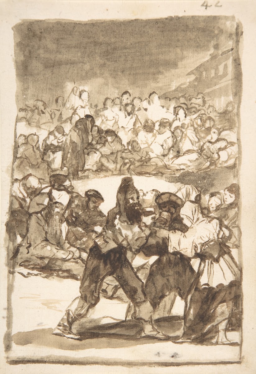 A crowd forming a circle ca 181220