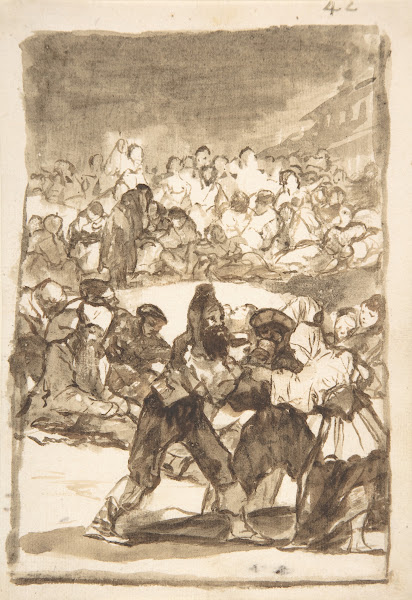 A crowd forming a circle ca 181220