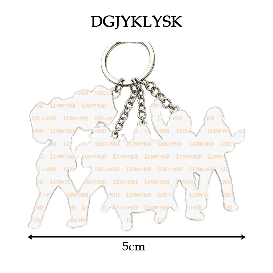 Multi-pendant Acrylic Keychain