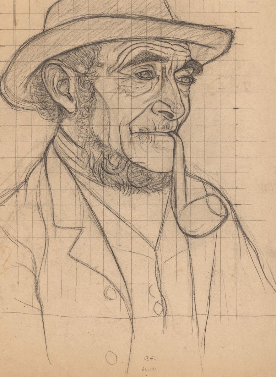 Boer met een pijp naar rechts 1874   1925