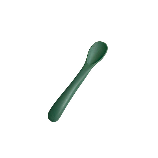 Дитяча ложка силіконова для першого прикорму Twins Spoon green