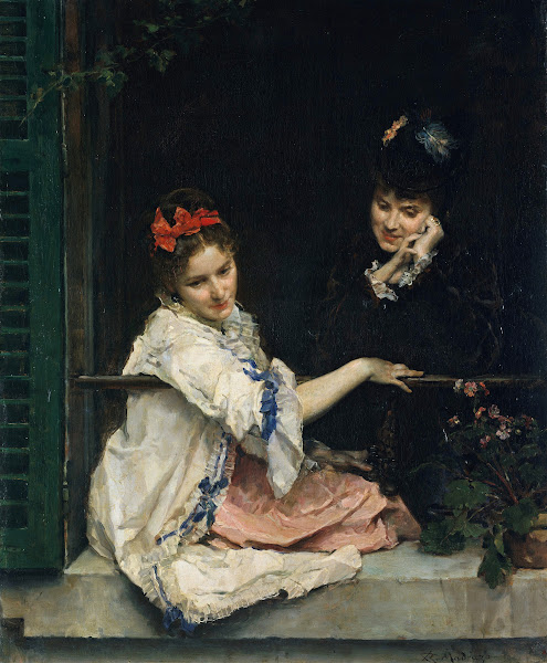 Girls at a Window ca 1875