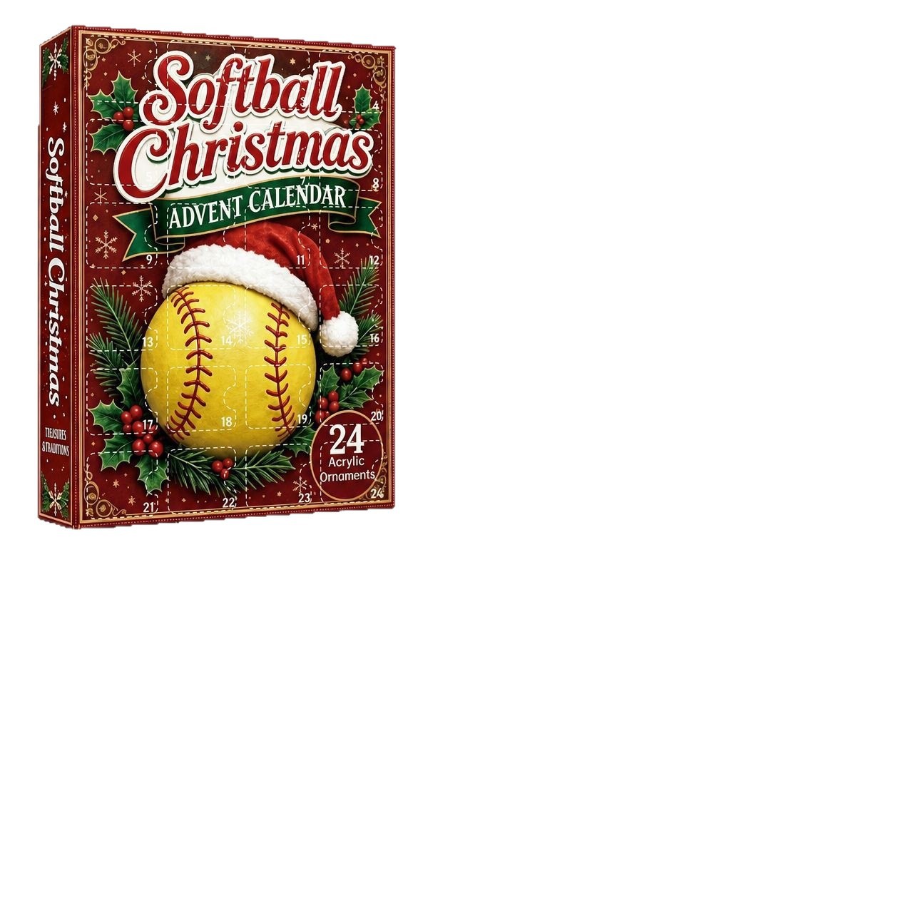 Dekorative Sport-Adventskalender-Box, Acryl