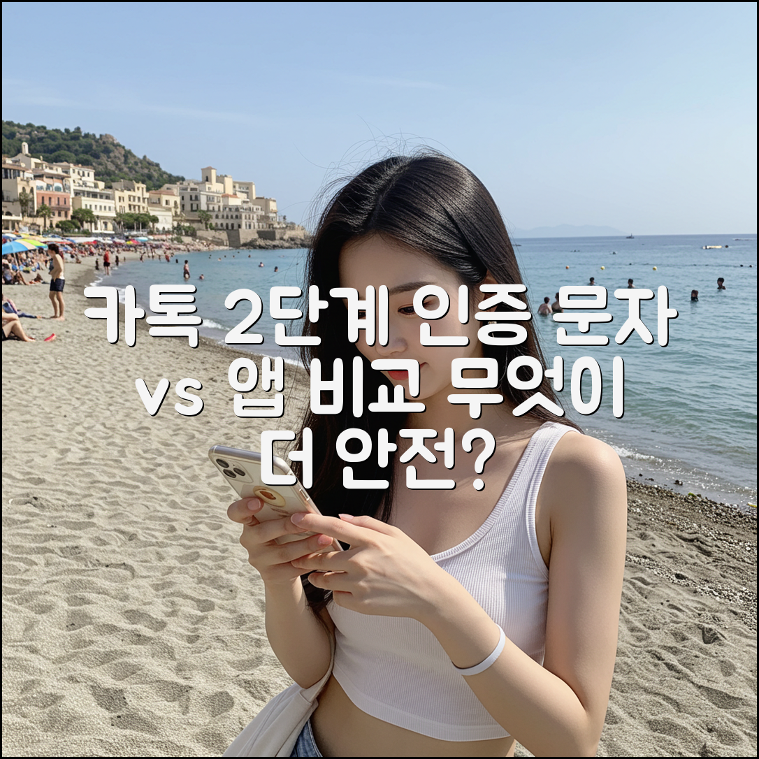 카카오톡 2단계 인증: 문자 vs 앱, 2가지 전격 비교!