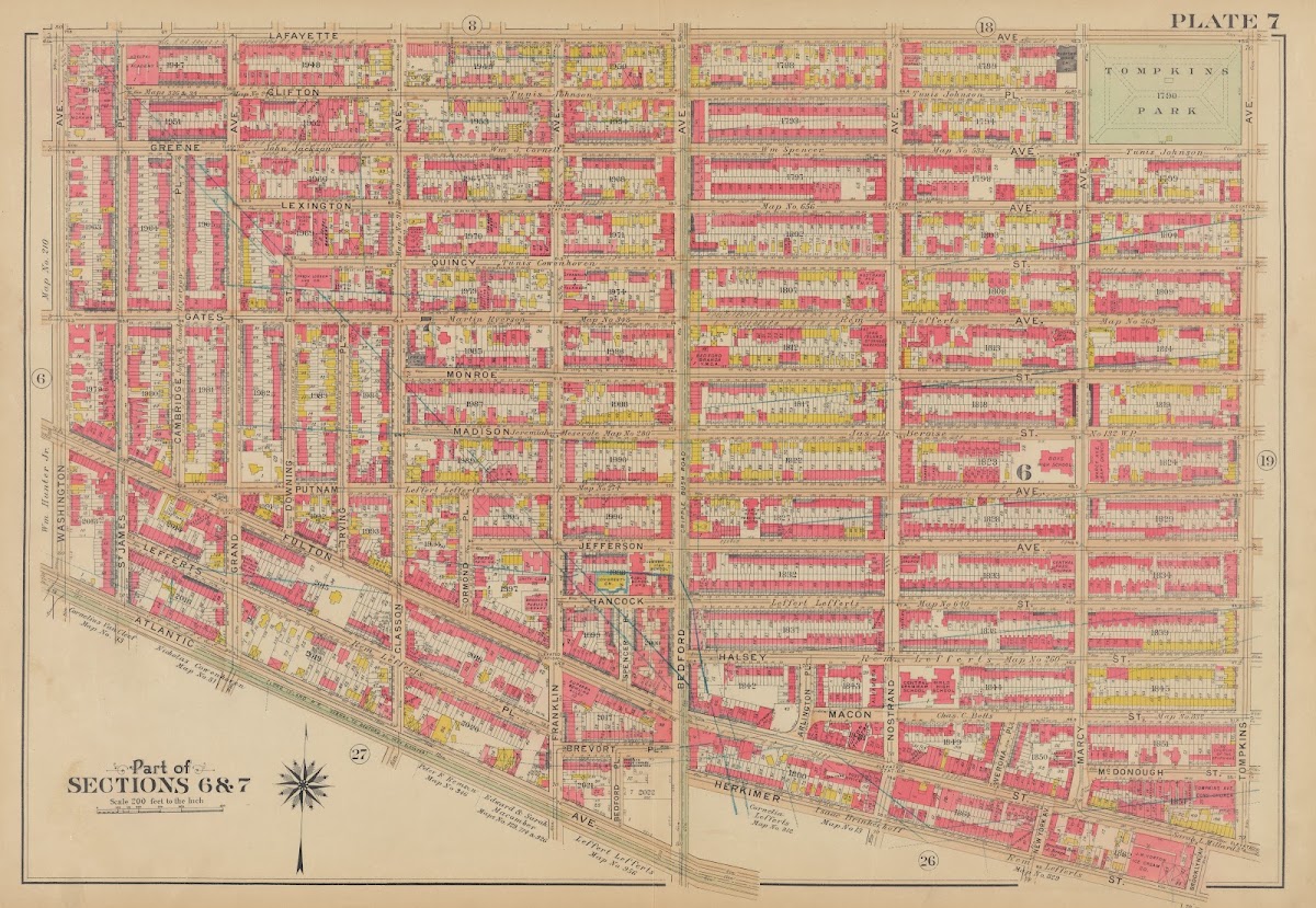 Bounded by Lafayette Avenue Marcy Avenue Greene Avenue Tompkins Avenue Fulton St