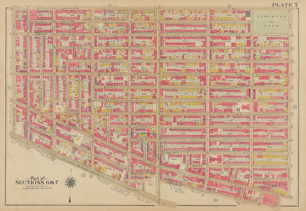 Bounded by Lafayette Avenue Marcy Avenue Greene Avenue Tompkins Avenue Fulton St