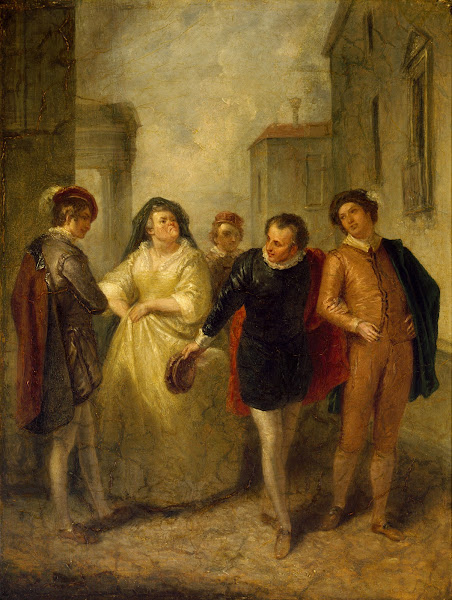 Mercutio bidding farewell to Juliets nurse 1820s