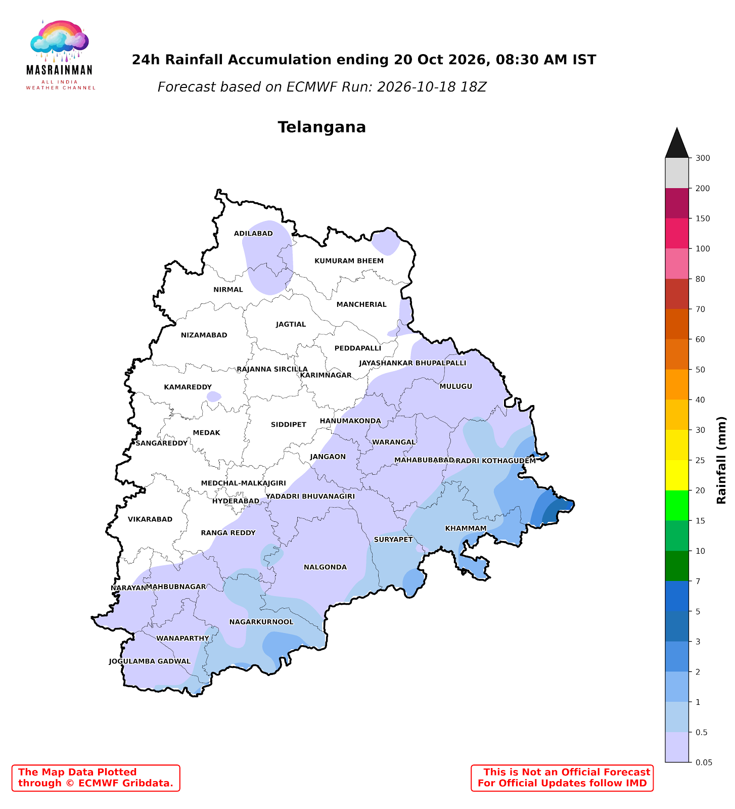 Telangana - MasRainMan Weather
