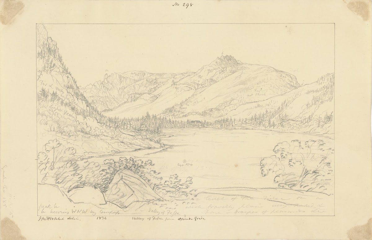Valley of Fassa from Opposite Gries 1834