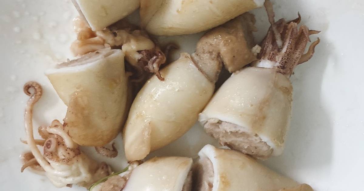 Mực nhồi thịt hoặc giò sống