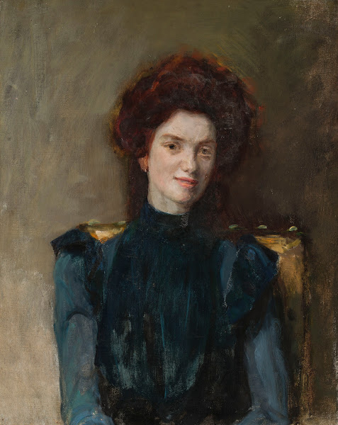 Portrait of red haired woman