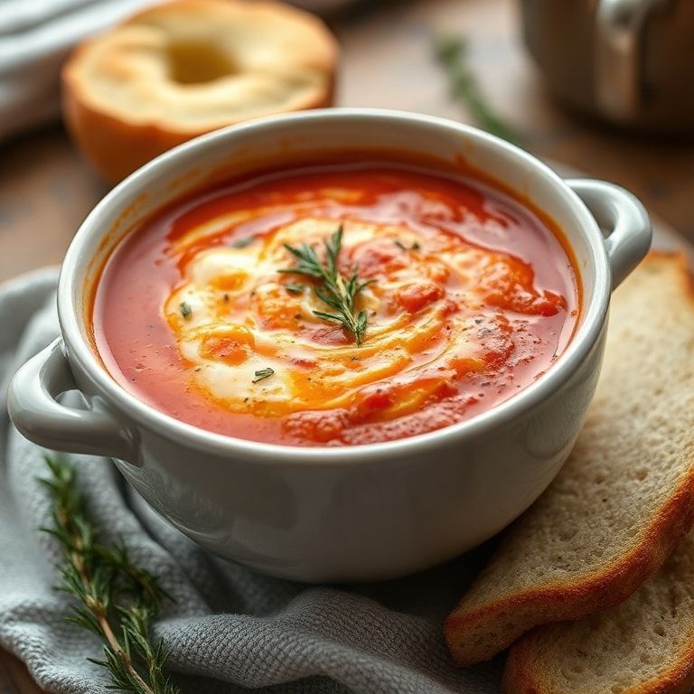 Cozy Roasted Red Pepper Gouda Soup for Ultimate Comfort – Quick & Homemade Delight