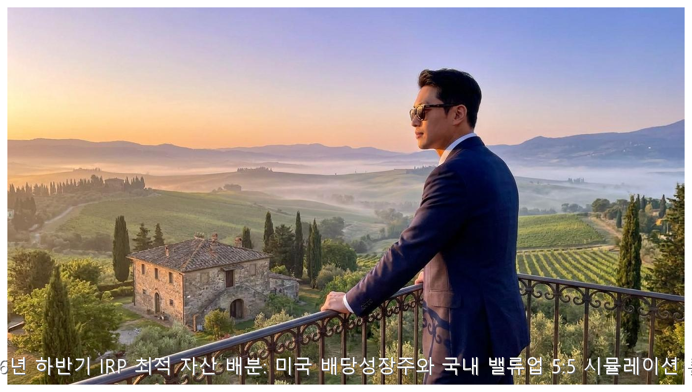 2026년 하반기 IRP 최적 자산 배분: 미국 배당성장주와 국내 밸류업 5:5 시뮬레이션 분석 핵심 안내 및 분석 인포그래픽 (2)