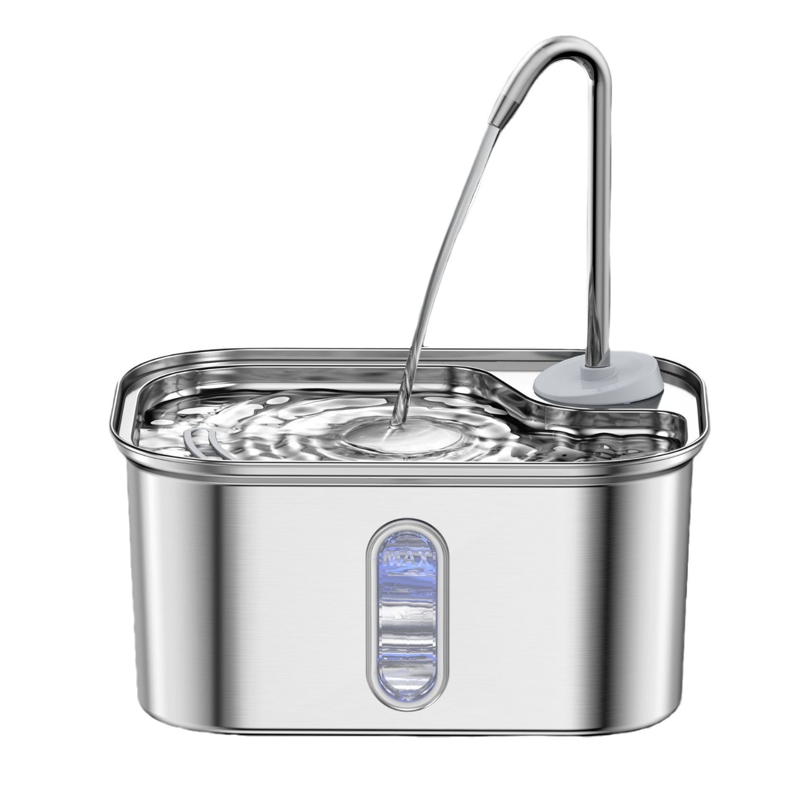 Edelstahl-Katzenbrunnen, 2,8 L, USB, mit Filtration