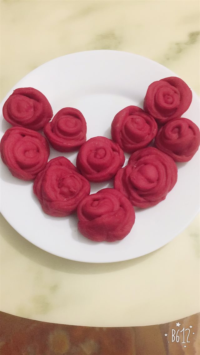 Bánh Bao Hoa Hồng Đơn Giản