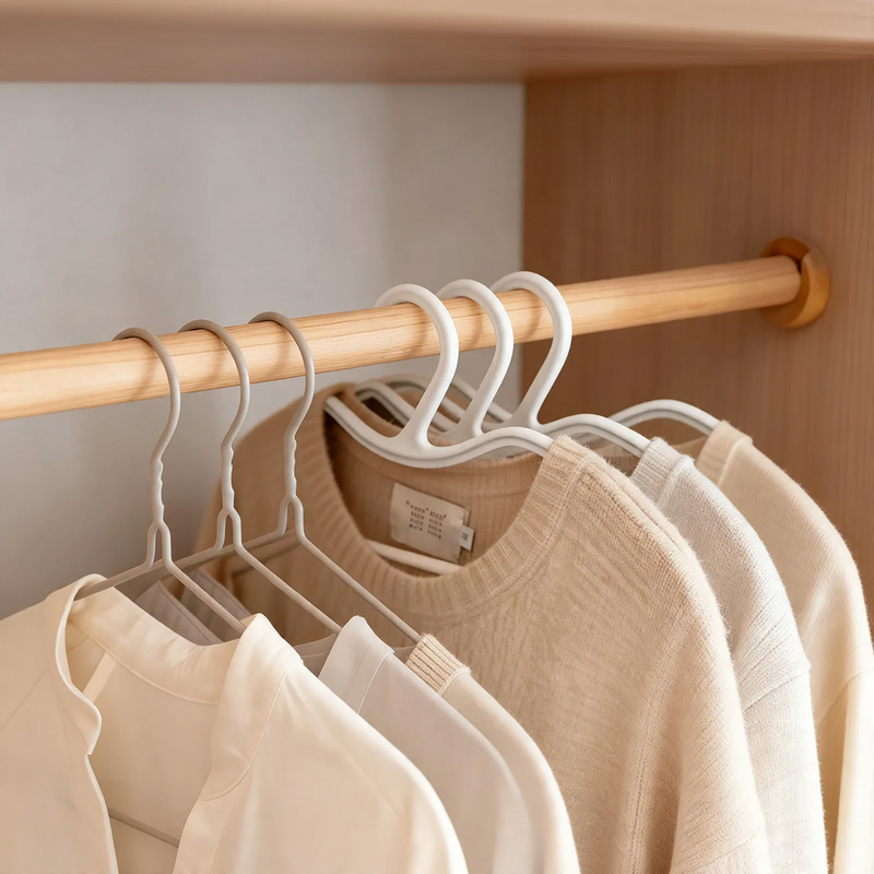 Plastic hanger with slip protection