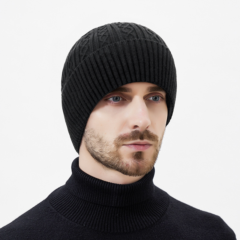 Knitted hat and neck warmer set, one size