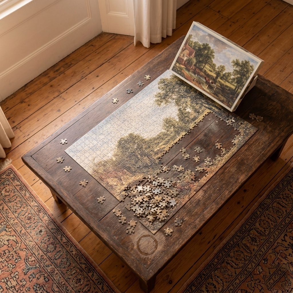 The jigsaw that's sat untouched since March, the clutter crowding out the reading corner I want.