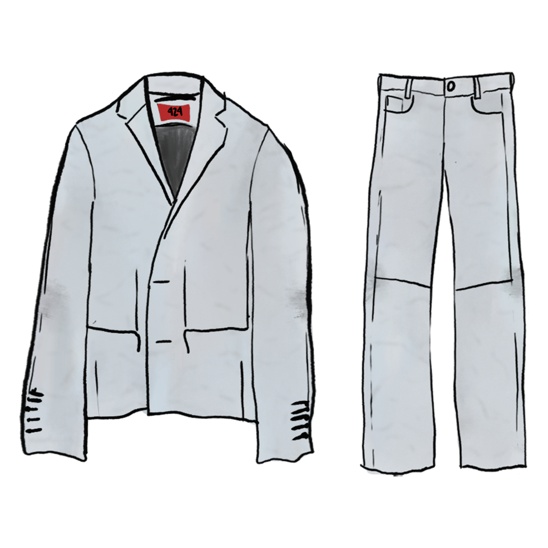 Yeezy Ye's Custom 424 Leather Suit (GEMINI SEASON) product image