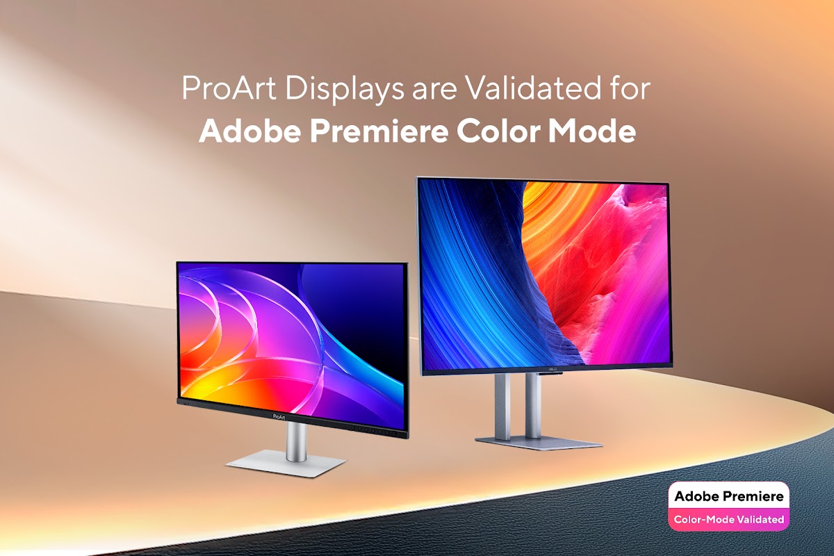 ASUS e Adobe unem-se: monitores ProArt certificados para edição HDR no Premiere