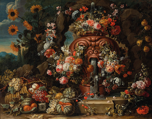 Fontaine aux fleurs