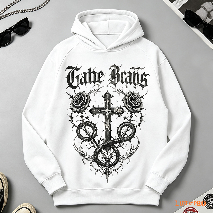 Plain Hooded Sweatshirt With Raglan Sleeves - No Pockets