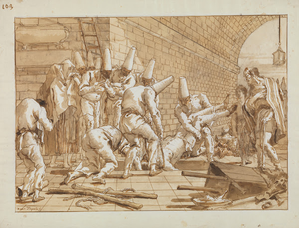 The Burial of Punchinello ca 1800