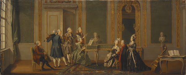 Gustavian Style Interior with a Musical Party 1779